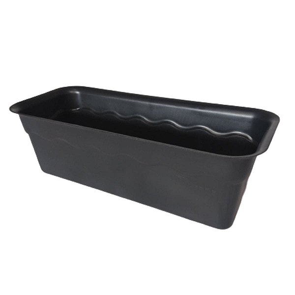Floreira Jardineira Nobre 10 Litros De Plástico Preto 44cm