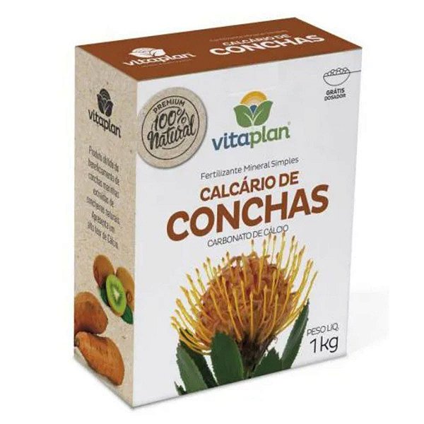 Adubo Fertilizante Orgânico Calcário De Conchas 1 kg - Nutriplan