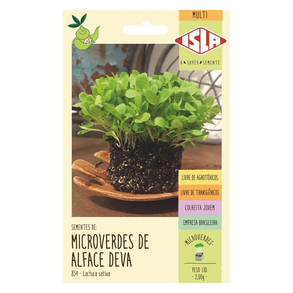 Semente Multi Alface Deva Microverdes - Isla