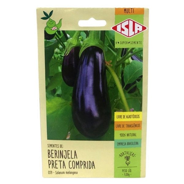 Semente Multi Berinjela Preta Comprida EMBU - Isla