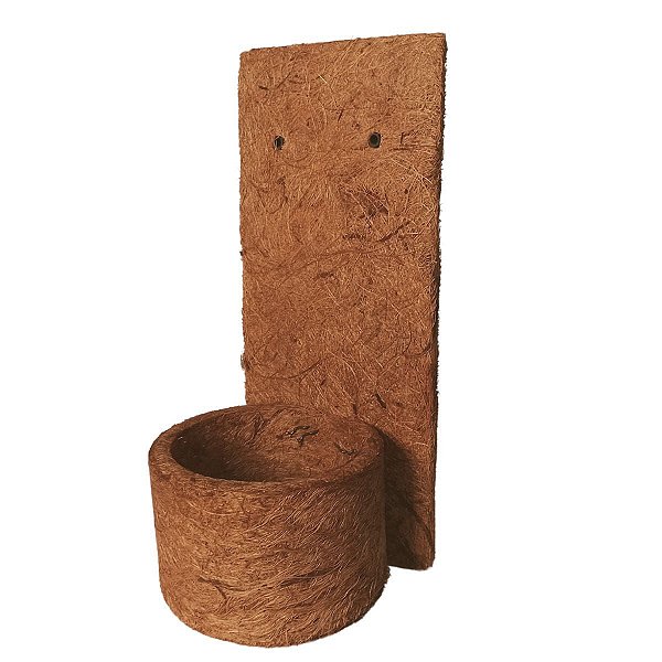 Placa Com 1 Vaso Fibra de Coco 01 - Vida Verde