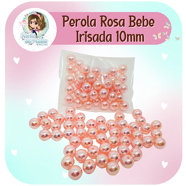 Pérola Rosa Bebê 10mm