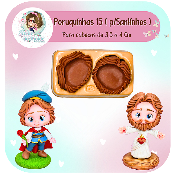 Peruquinhas 15 (Santinhos) p/ cabeças de 3,5 a 4 cm