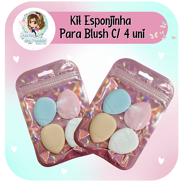 Kit Esponjinha para Blush com 4 Unidades