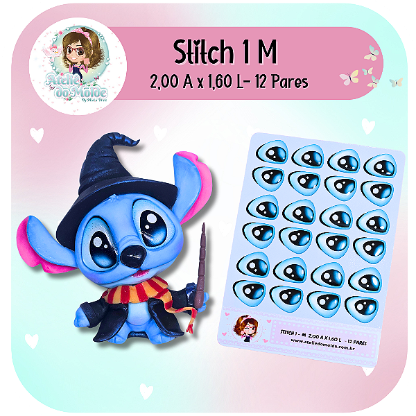 Olhos Resinados Stitch 1 - M