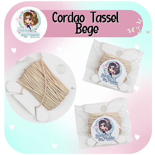 Cordão Tassel Bege p/terço - 5 metros