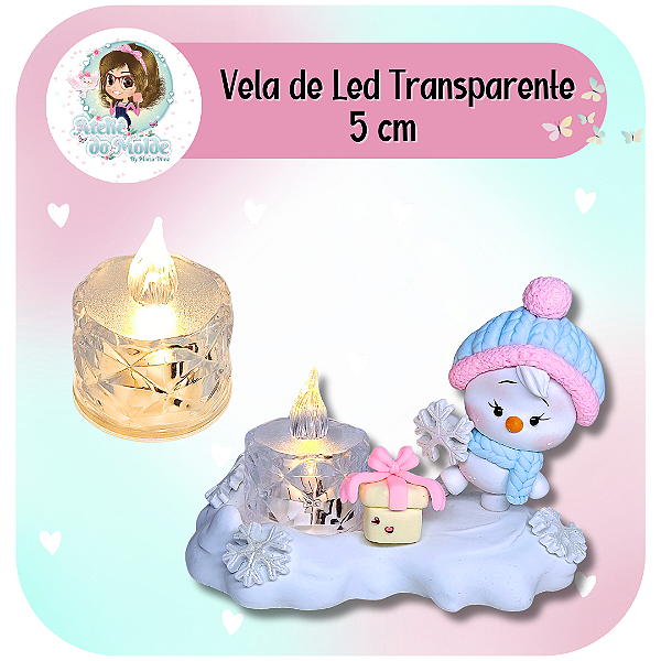 Vela de Led Transparente 5cm