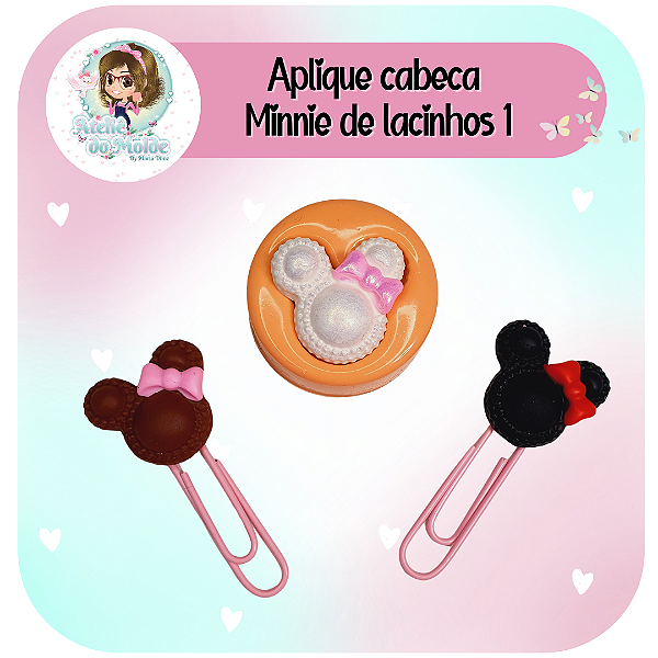 Aplique Cabeça Minnie de Lacinhos 1