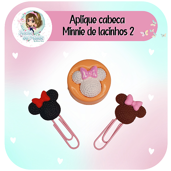 Aplique Cabeça Minnie de Lacinhos 2