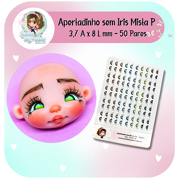 Olhos Resinados Apertadinho Sem Iris Mista - P