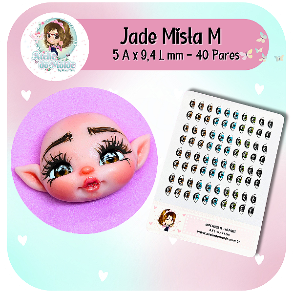Olhos Resinados Jade Mista - M