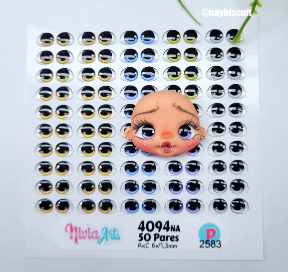 Olhos Resinados 4094NA - Mista - P - Nivia Arts