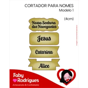 Cortador para Nome - Modelo 1 (4cm)