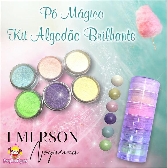 Pó Mágico - Kit Algodão Doce Brilhante