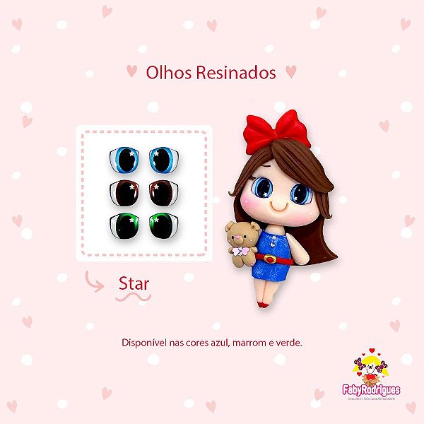Olhos Resinados Star - F03 - Faby Rodrigues - Mista