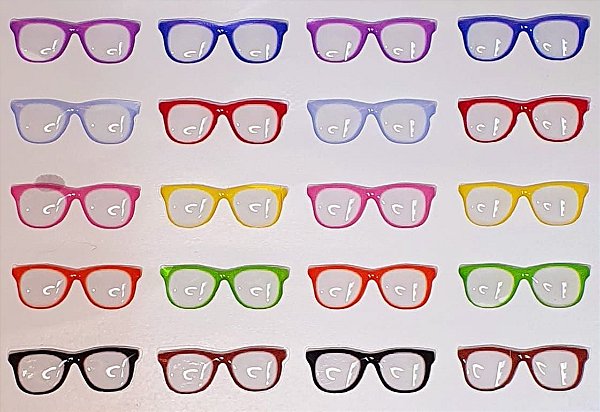 Óculos Coloridos - Tradicional - Transparente