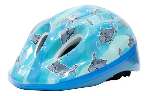 CAPACETE ABS KIDS SHAKE AZUL TUBARAO
