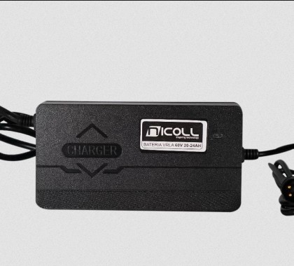 CARREGADOR DE BATERIAS PARA BICICLETA E VEÍCULO ELÉTRICO 60V 20-24 AH CHUMBO