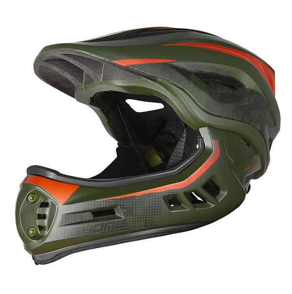 CAPACETE BIKE X FULL FECHADO MY22 TAM M VERDE/LARANJA Ref: HOCAP0269
