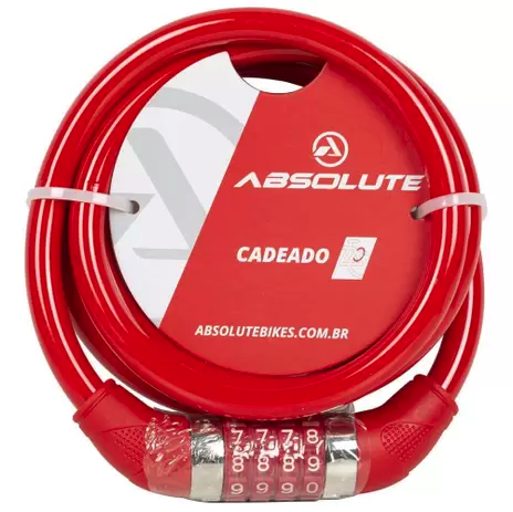 CADEADO 1,85MX12MM ESPIRAL, SEGREDO,VERM