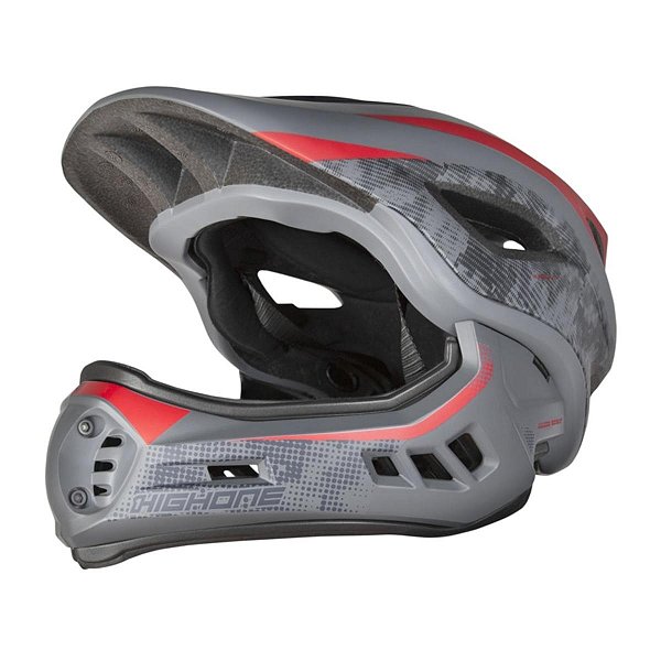 CAPACETE BIKE X FULL FECHADO MY22 TAM M CINZA/VERMELHO Ref: HOCAP0272 Marca: HIGH ONE