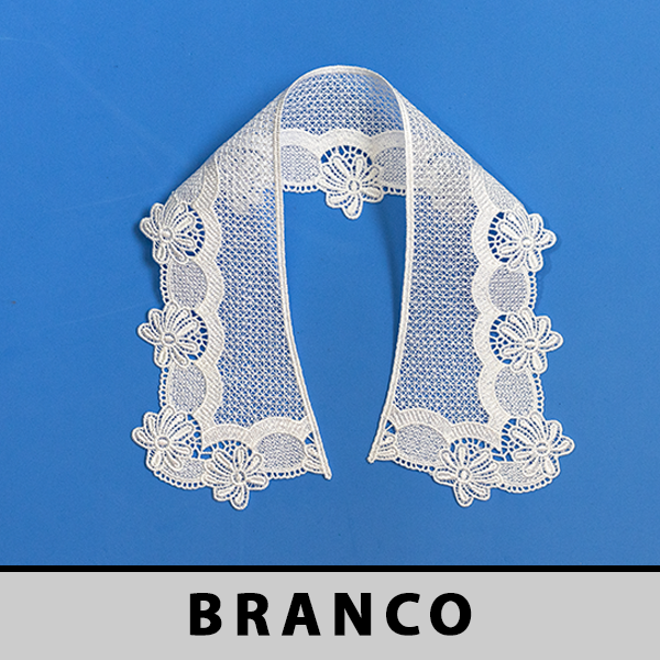 Aplicação Guipir Branca CH-4495 (48,0cm - 10,5cm)(3 peças)