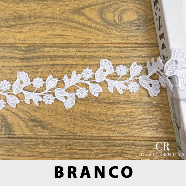 Renda Guipir Branca CH-8026 (4,5cm - 13,70m)