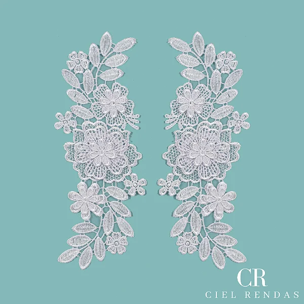Aplicação Guipir 3D CH-1831 (10,0cm - 25,0cm)(3 pares)