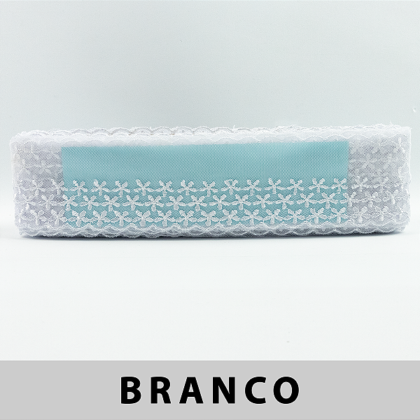 Tule Bordado Branco OR-9548 (6,0cm - 13,70)