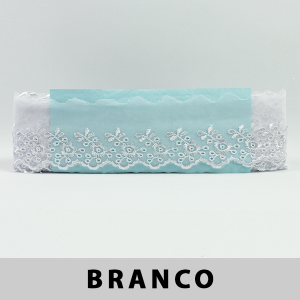 Tule Bordado Branco OR-9530 (6,5cm - 13,70m)