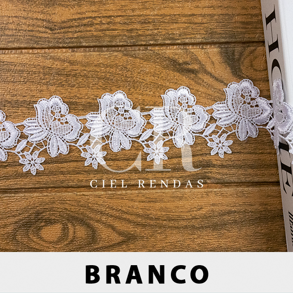 Renda Guipir Branca CH-3586 (6,5cm - 13,70m)