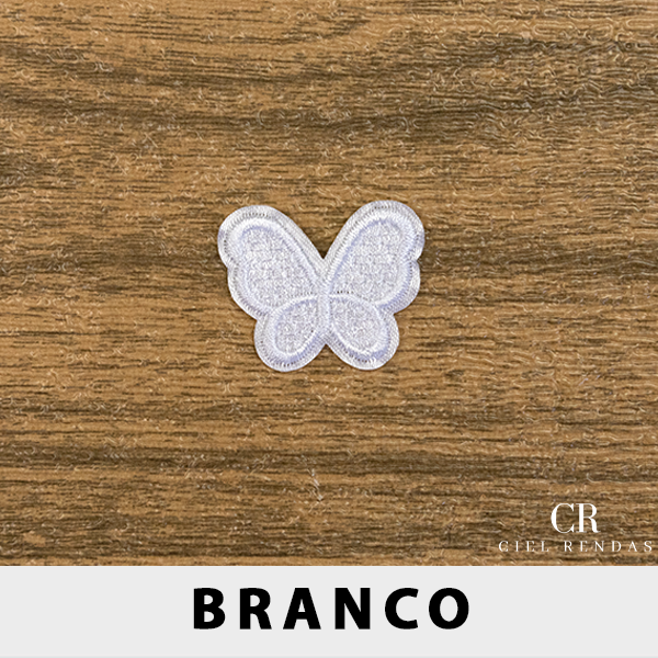 Aplicação Guipir Branco CH-3903 (3,0cm - 2,5cm)(6 peças)