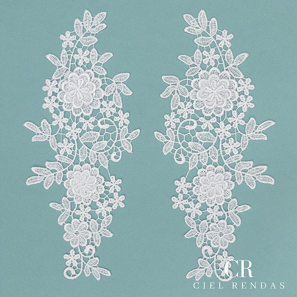 3 Pares da Aplicação Guipir 3D CH-1934 (12,5cm - 29,5cm)