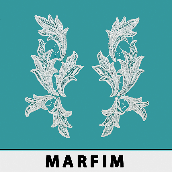 Aplicação Guipir MARFIM MH-1531 (10,0cm - 24,5cm)(6 pares)