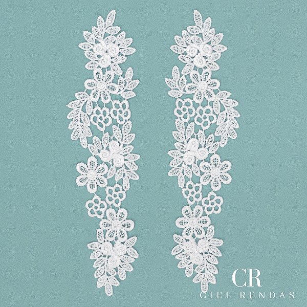 Aplicação Guipir CH-1937 (5,5cm - 23,5cm)(6 pares)