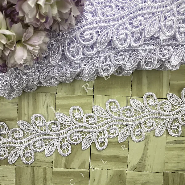 Renda Guipir Branca CH-2069/G (6,5cm - 13,7m)