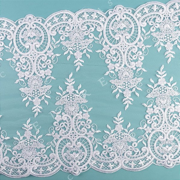 Tule Bordado CH-1566 (41,0cm)(VENDA POR METRO)