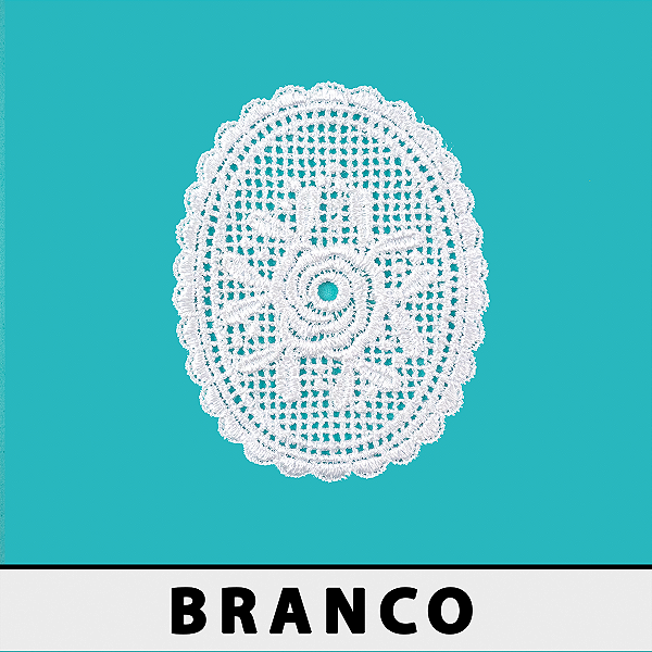 Aplicação Guipir Branca MH-1434 (7,0cm - 9,0cm)(6 peças)