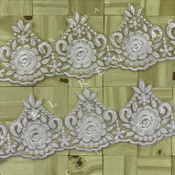 Tule Bordado CH-1703/B (9,5cm - 9,14m)