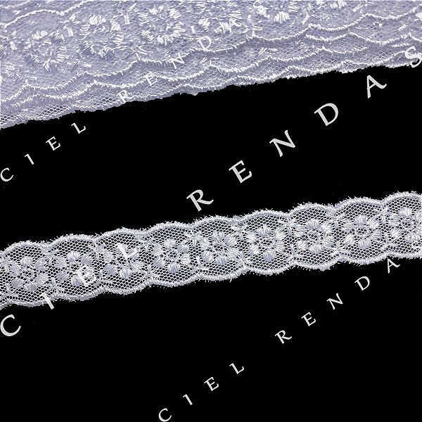 Tule Bordado Branco OR-9580 (2,0cm - 13,70m)