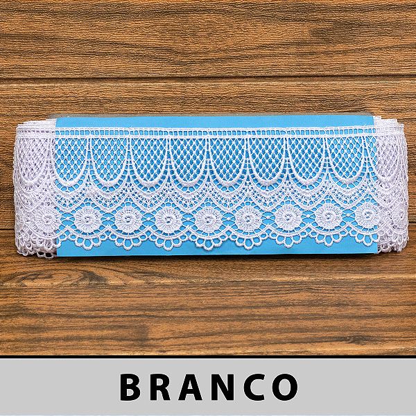 Renda Guipir Branca LA-801223 (9,0cm - 13,70m)