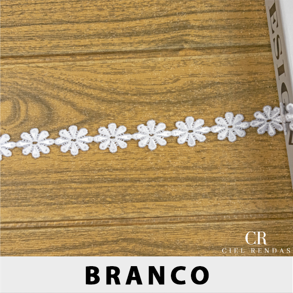 Tule Bordado Branco LA-125640 (2,0cm - 13,70m)