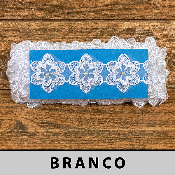 Tule Bordado Branco 3D CH-4643/P (5,5cm - 12,80m)