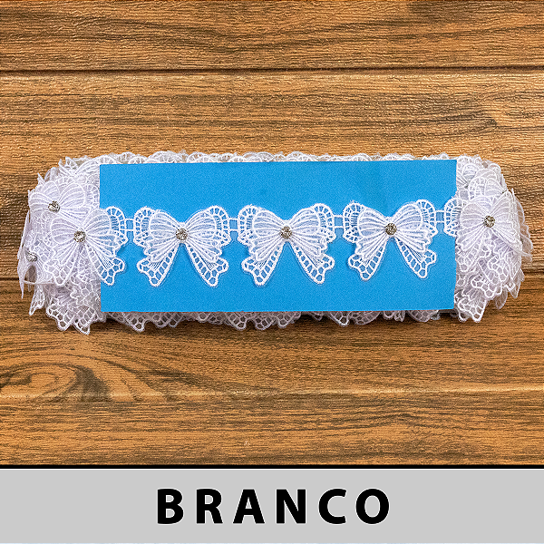 Tule Bordado Branco 3D CH-4692 (4,0cm - 18,28m)