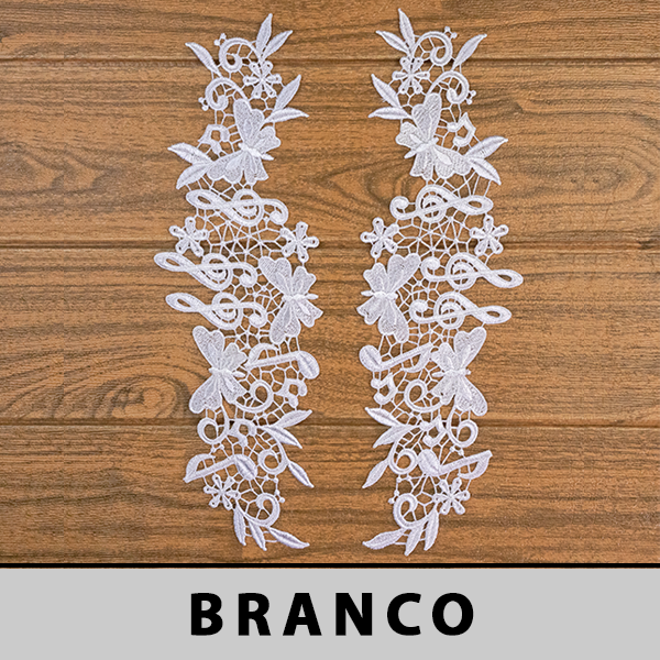 Aplicação Guipir Branca CH-4649 (10,5cm -34,5cm)