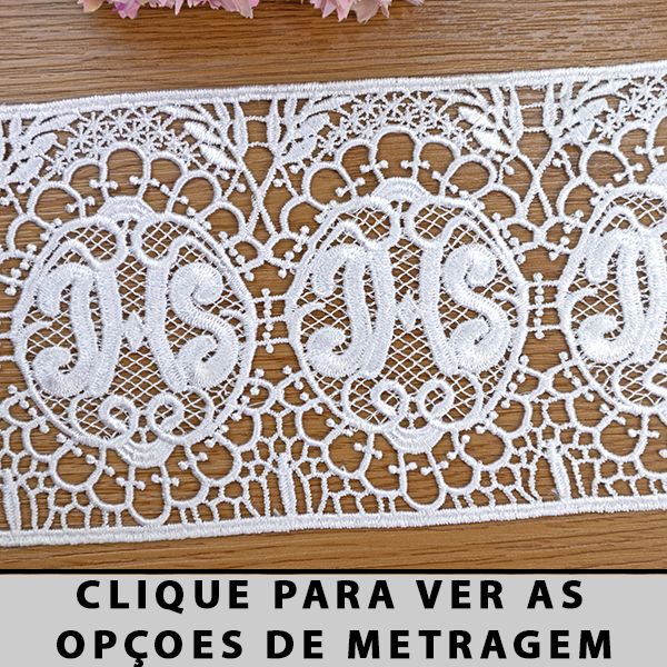 Renda Guipir Litúrgica CH-4572 (12,5cm largura)