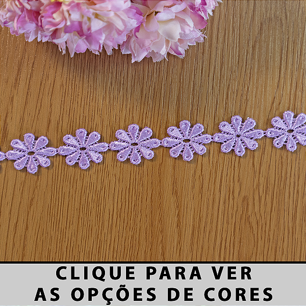 Renda Guipir Colorido LA-125640/C (2,0cm – 13,70m) - Modelos cores claras