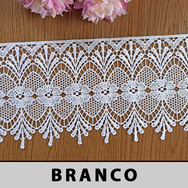 Renda Guipir Branca LA-130117 (10,5cm - 13,70m)