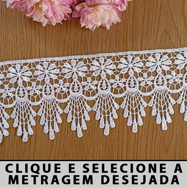 Renda Guipir Branca LA-801322 (8,5cm - 13,70m)