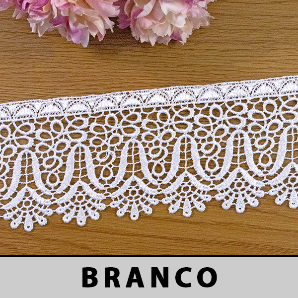 Renda Guipir Branca LA-801321 (7,0cm - 13,70m)